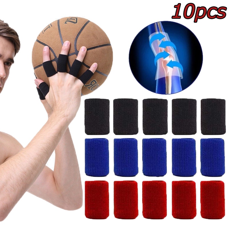 Set 10 Ống Bọc Ngón Tay Co Giãn Hỗ Trợ Giảm Đau Khớp Chơi Bóng Chuyền/Thể Thao Ngoài Trời