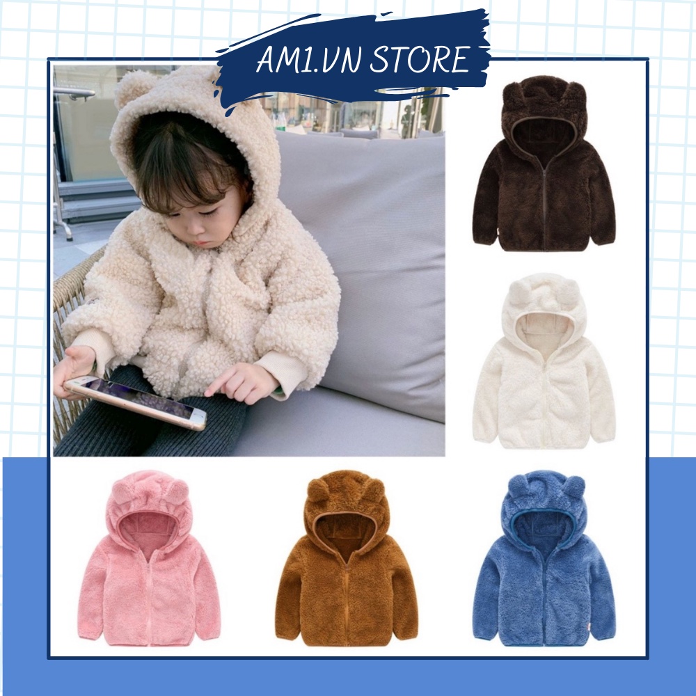 Áo Khoác Cho Bé Vải Lông Chất Siêu Mềm Siêu Ấm AM770 TTR133 TTR155
