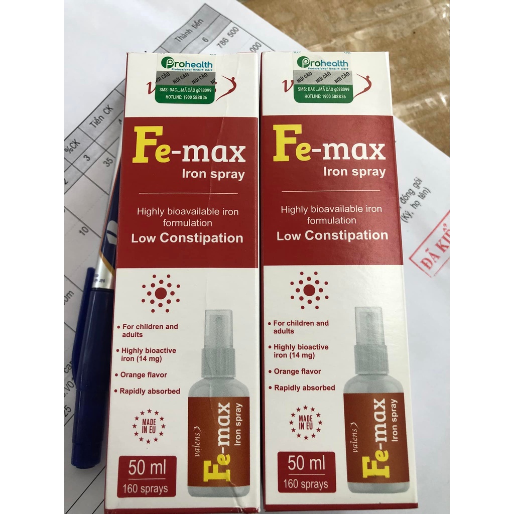 Fe Max iron Sắt dạng xịt cho Mẹ và Bé - bổ sung Sắt Fe Max giúp hỗ trợ tạo máu, giảm nguy cơ thiếu máu do thiếu sắt