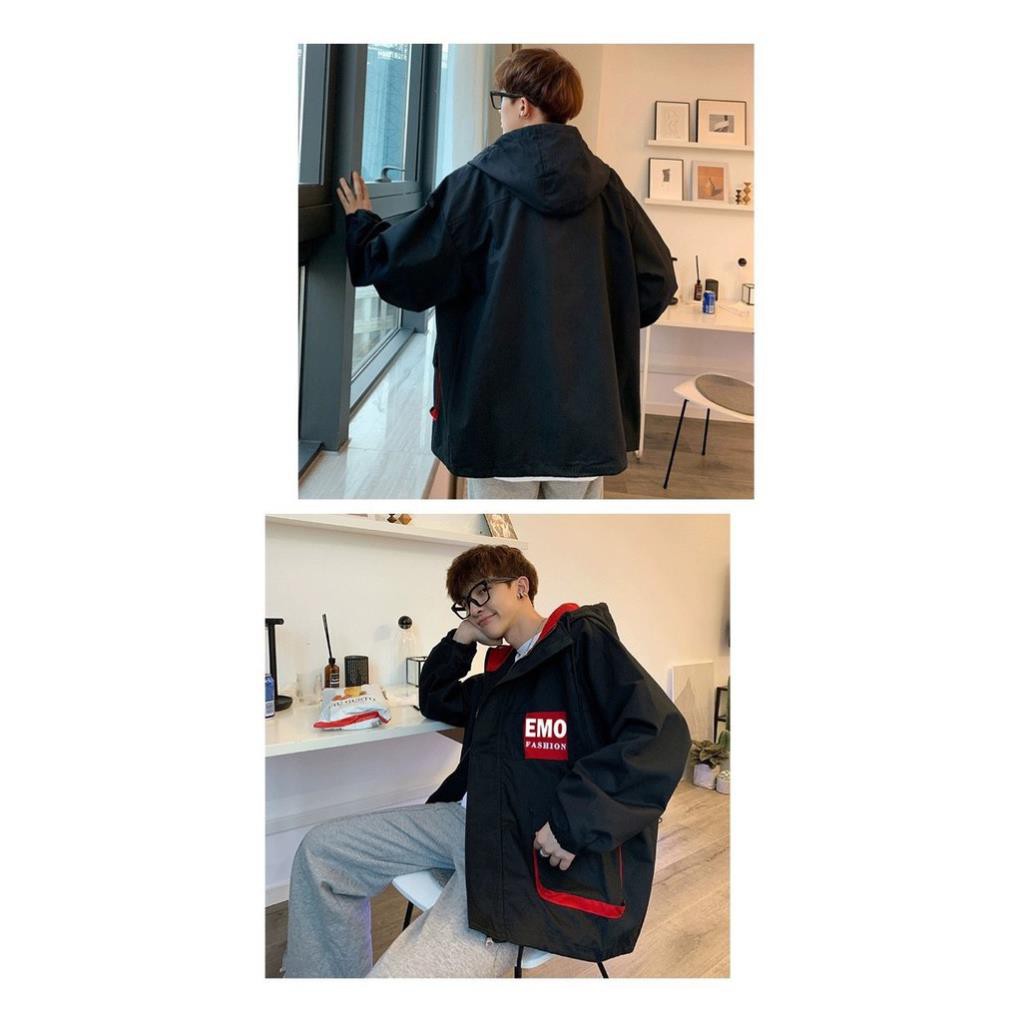 Áo Khoác Ấm Kaki Nam Có Mũ Form Rộng EMO, Áo Khoác Túi Hộp Nam Nữ Cao Cấp | BigBuy360 - bigbuy360.vn