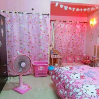 🌻 Rèm nhựa hồng Hello Kitty 🎀 kitty house
