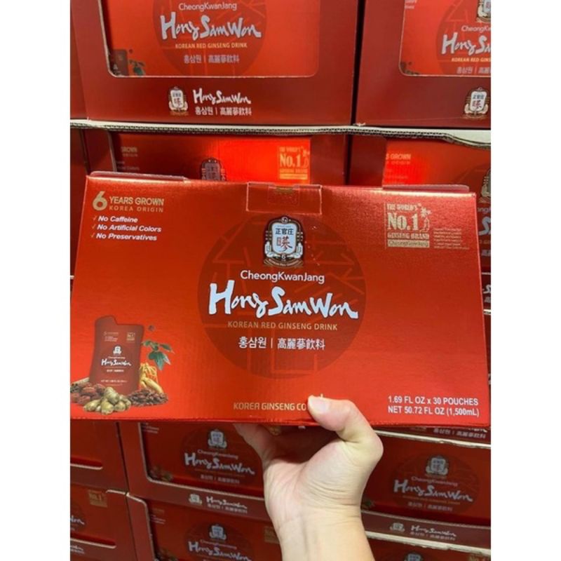 Hồng sâm nước Hàn Quốc Hong Sam Won 30 gói (săn sale costco Mỹ)