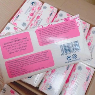 Giấy ăn rút gói màu hồng