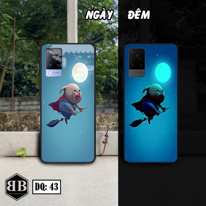 Ốp lưng kính Dạ Quang Vivo V21 5G phát sáng trong đêm bao chất lương,bao giá thành