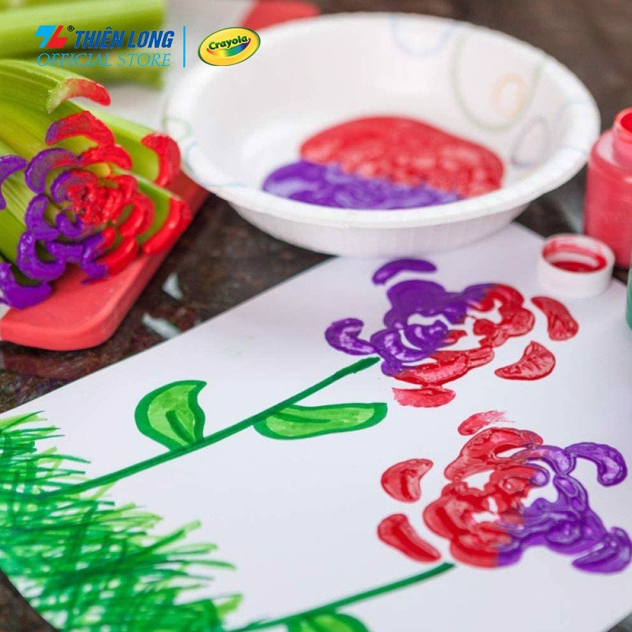 Bộ 6 màu nước - có thể rửa được Crayola Washable Kid's Paint