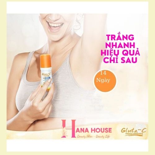 Lăn nách GLUTA-C khử mùi,mờ thâm,dưỡng trắng da 14 ngày.