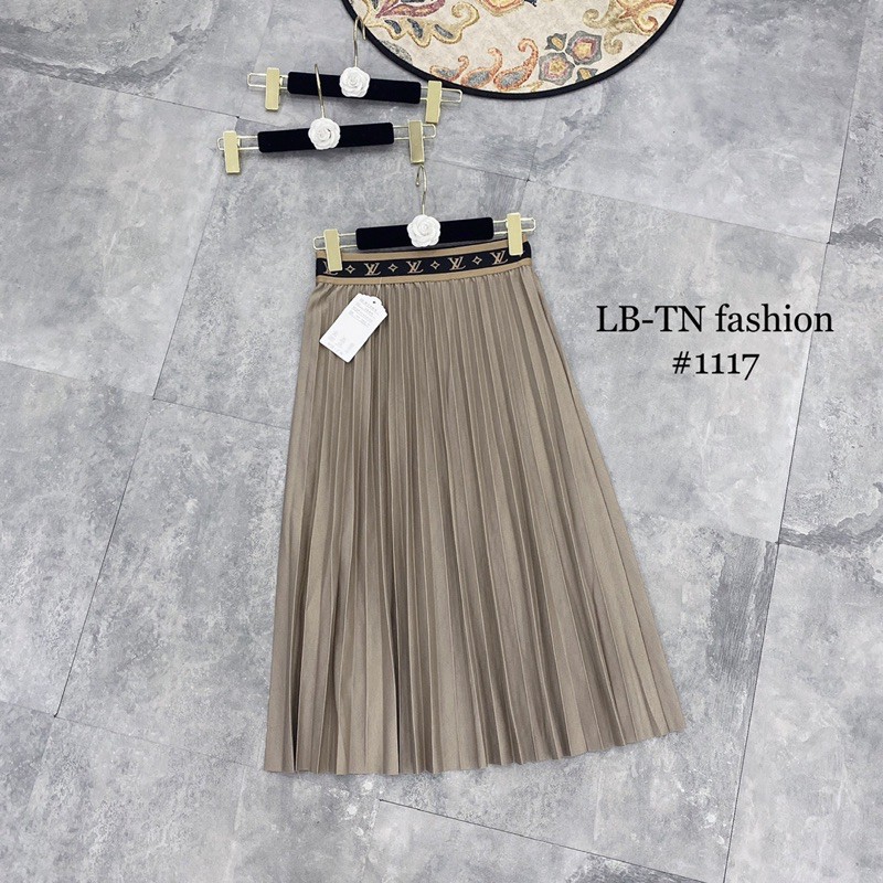 CHÂN VÁY XẾP LY CẠP CHỮ CHẤT ĐẸP MS15672