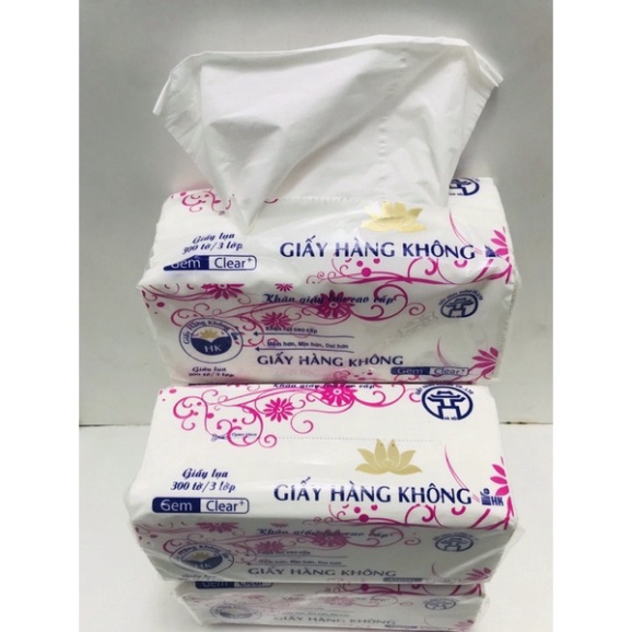 Giấy ăn lụa , khăn giấy rút cao cấp 1 gói 300 tờ