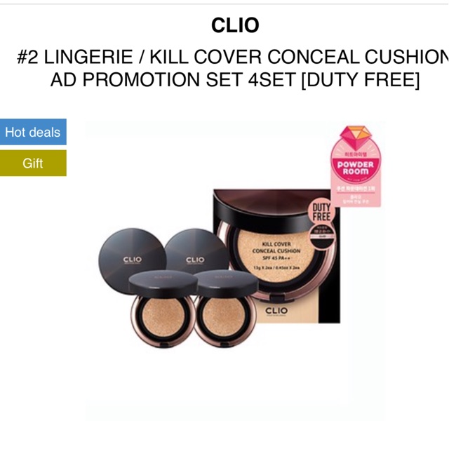 Phấn Nước CLIO KILL COVER  Hàn Quốc ( tặng kèm lõi) | BigBuy360 - bigbuy360.vn