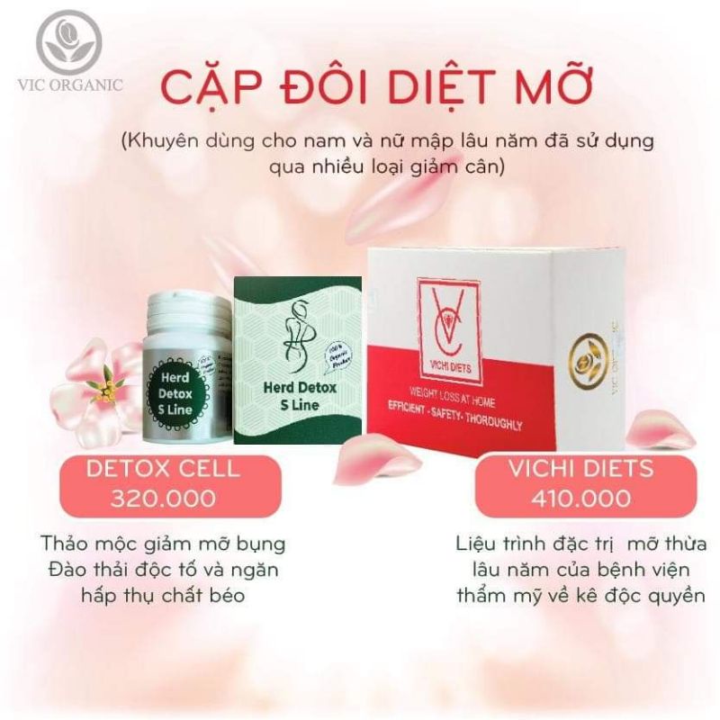 Giảm cân vichi diets tặng 14 viên detox
