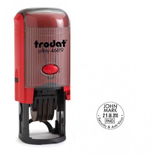 Dấu Trodat 46119 Tròn 19mm Khắc: Correct, Ký Hiệu, Logo, nội dung ngắn Có Ngày Tháng Năm