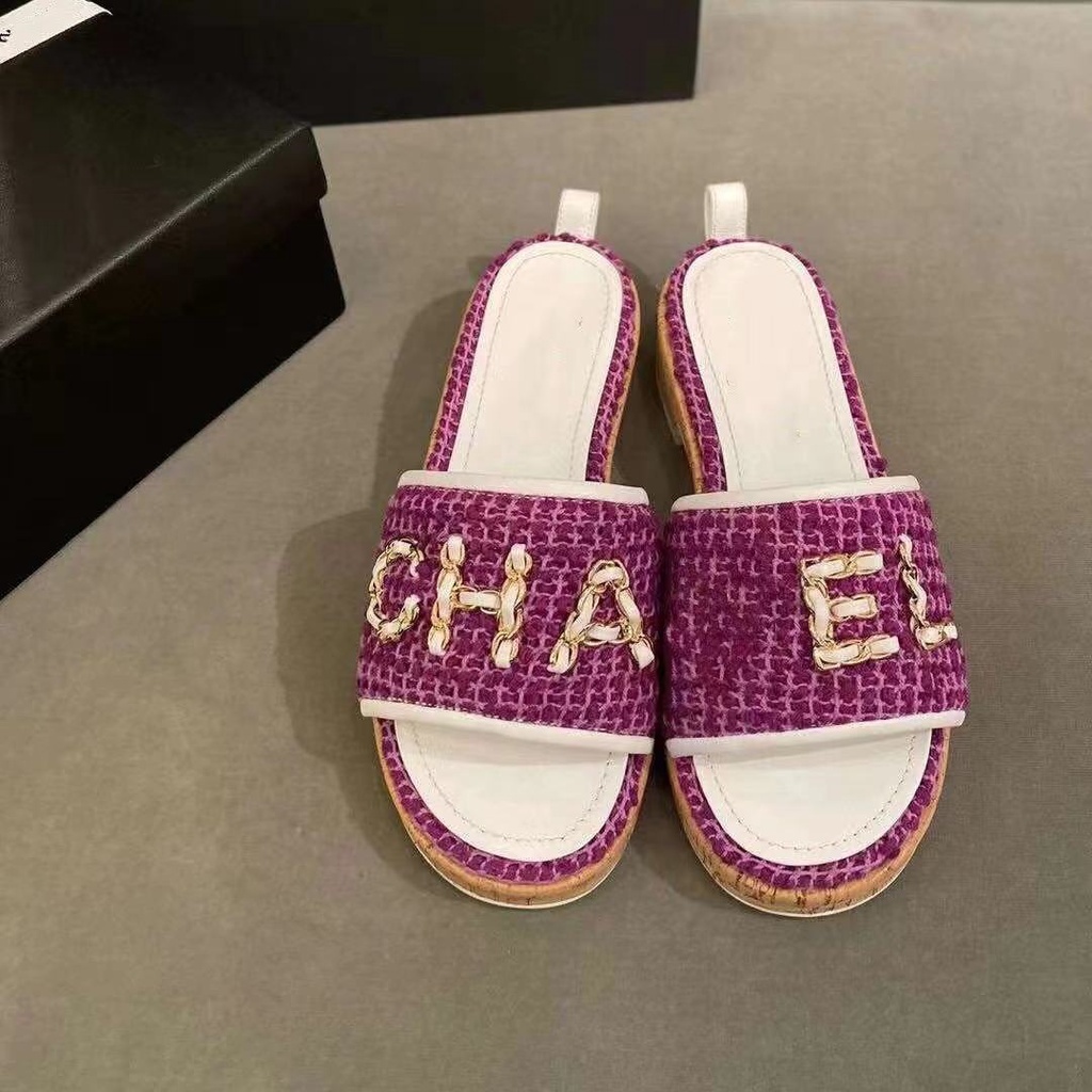 Dép Sandal Đế Dày Thêu Họa Tiết Phong Cách La Mã Thời Trang Xuân Hè 2020 Cho Nữ