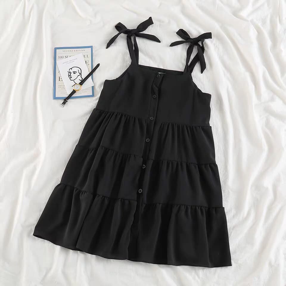 Yếm babydoll, đầm babydoll tiểu thư phong cách ulzzang xixeoshop - V1