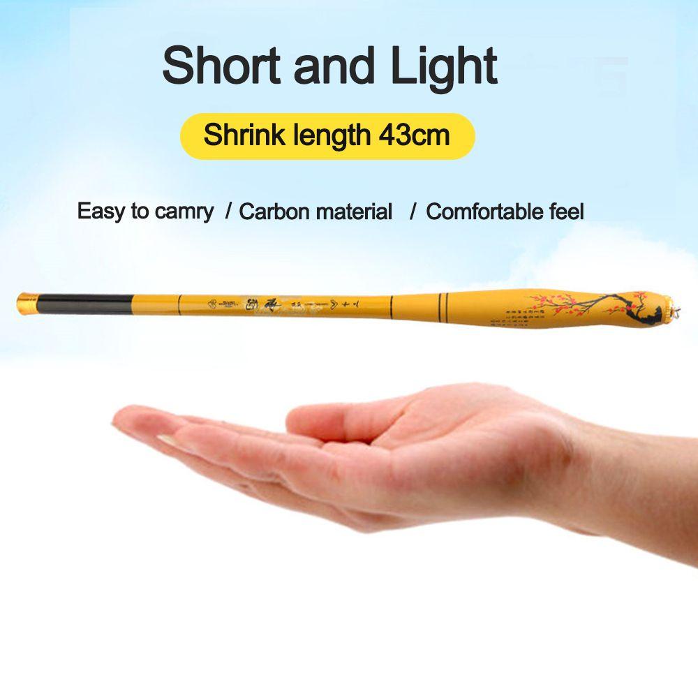 MUVAKO Cần Câu Cá Mini Bằng Sợi Carbon Siêu Nhẹ Tiện Dụng Mang Theo Du Lịch