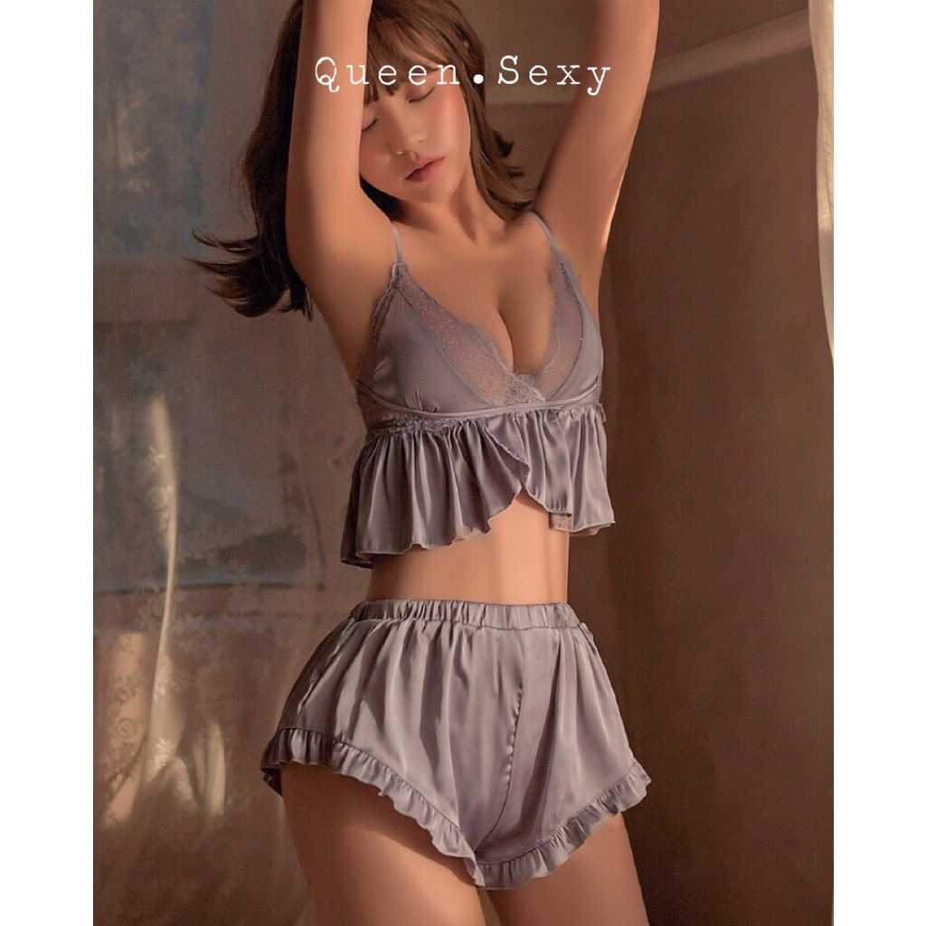 Bộ ngủ hai dây sexy có nơ buộc sau lưng siêu gợi cảm và hack dáng được chị em săn đón - Queen. Sexy - Freeship | BigBuy360 - bigbuy360.vn