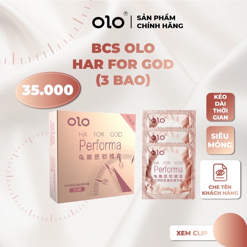Bao Cao Su OLOL Ferforma 0.01mm Mỏng Nhất Thế Giới - Gốc Nước