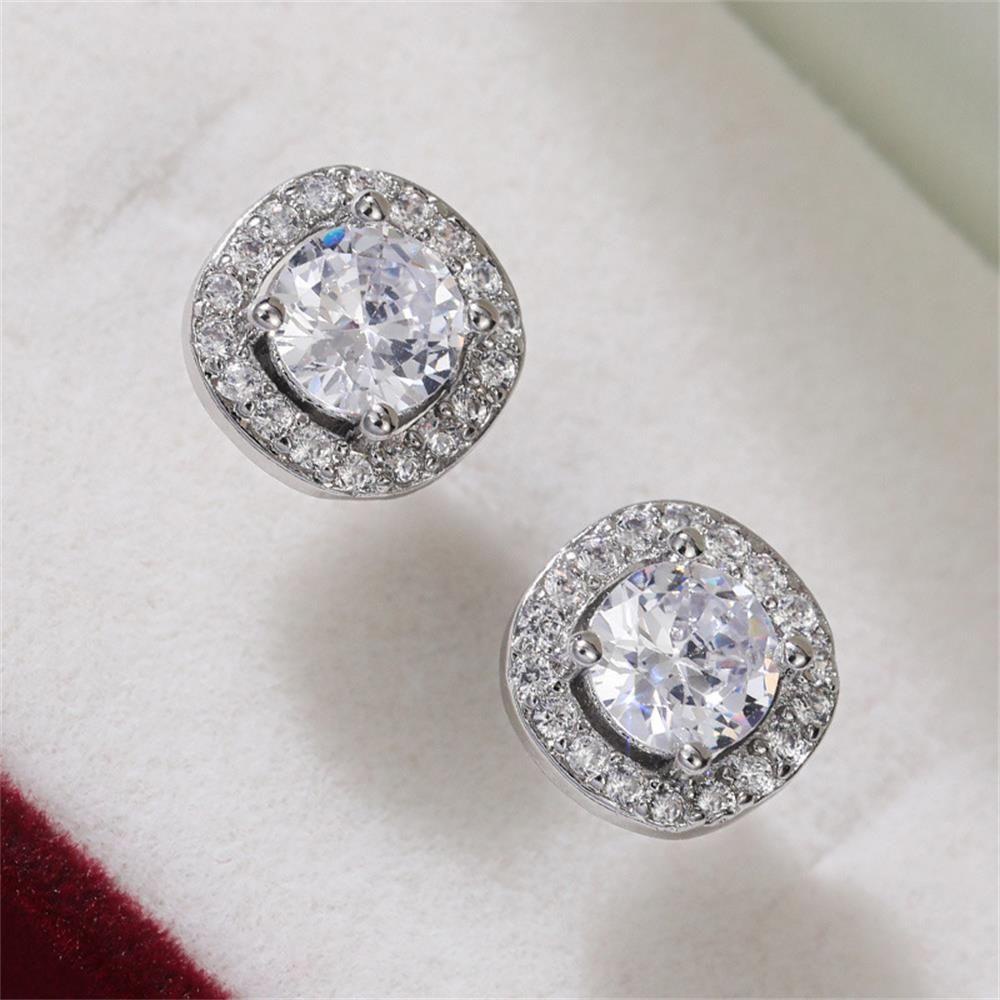 Bông Tai Đính Đá Zirconia Thời Trang Đám Cưới|Trang Sức Thời Trang Cho Nam Và Nữ