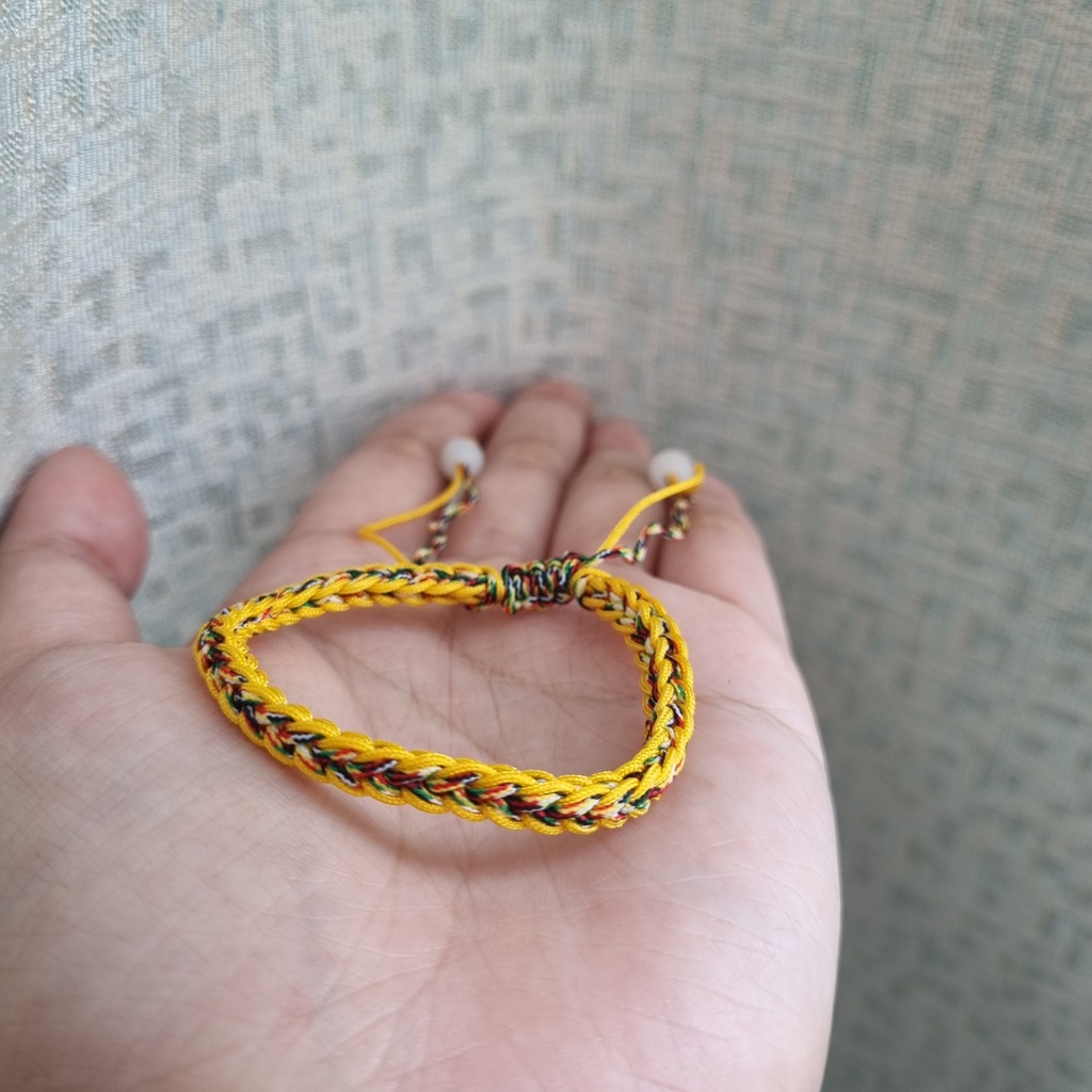 Vòng Tay EBI Chỉ Màu Ngũ Sắc Tây Tạng Bình An Dây rút Tùy chỉnh độ rộng