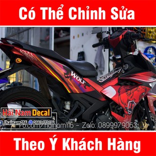 Tem Trùm Exciter 150 Đỏ Đen Wolf