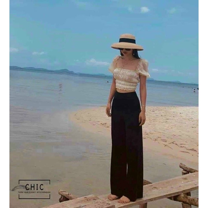 Quần Suông đen hack chân