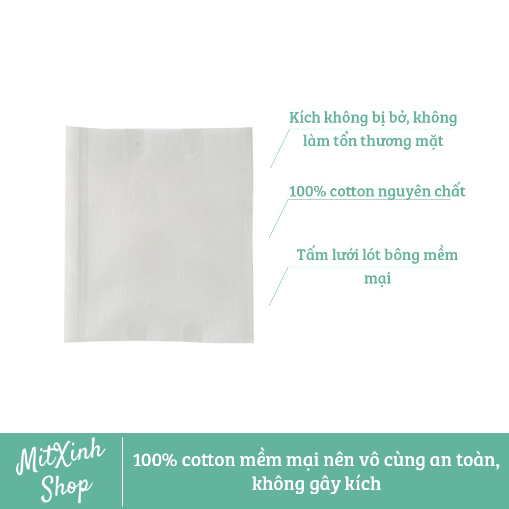 Bông tẩy trang Pháp 500 miếng - MINISO Nhật Bản 180 miếng - 1000 miếng Mẫu mới nhất - Date mới nhất