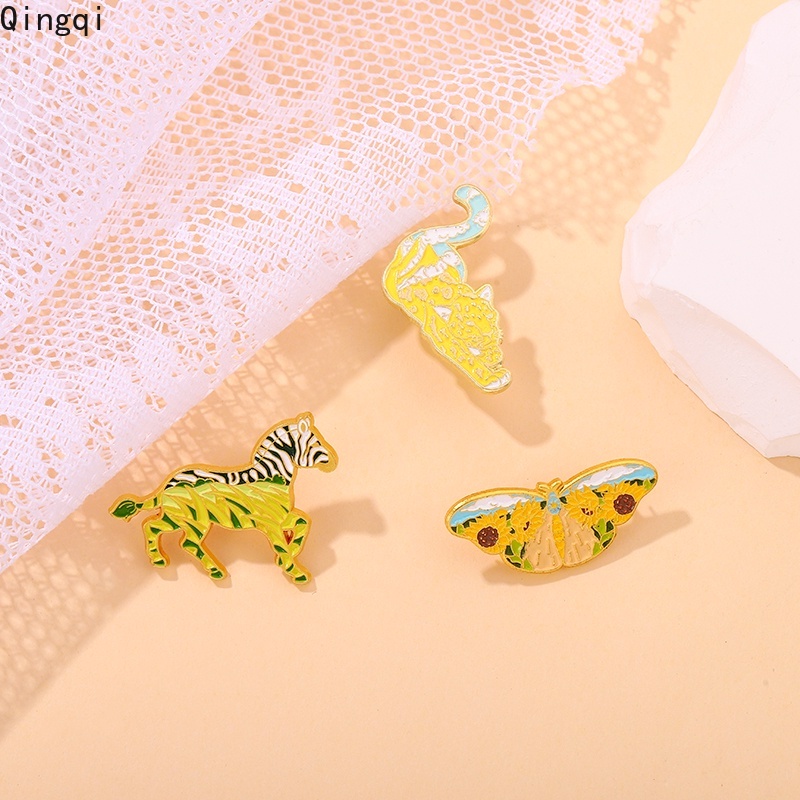 Ghim cài áo MISS ZOE hình ngựa vằn / báo / ong dễ thương sáng tạo