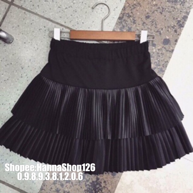 Chân váy li tăm 2 tầng hàng sịn Quảng Châu❤️