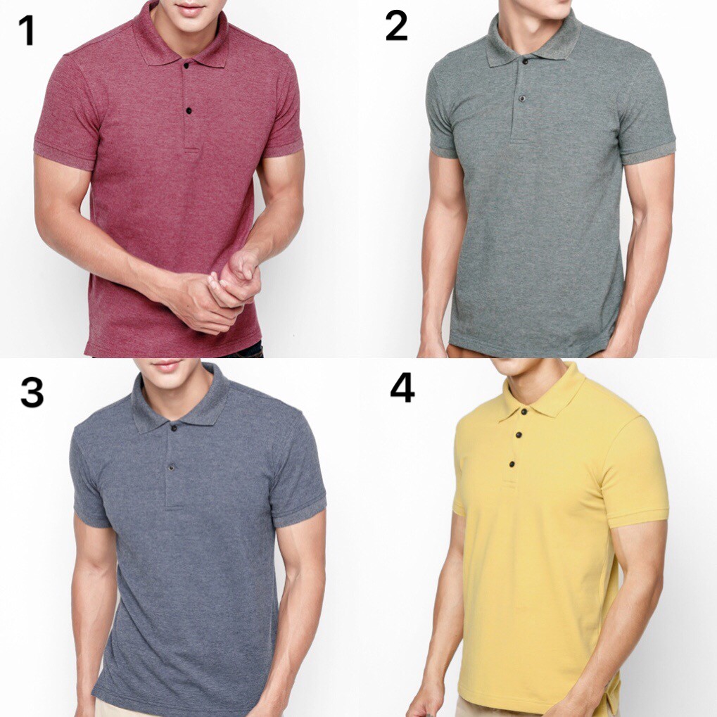 ÁO THUN NAM CỔ BẺ, 4 chiều, thun cá sấu A33 | BigBuy360 - bigbuy360.vn