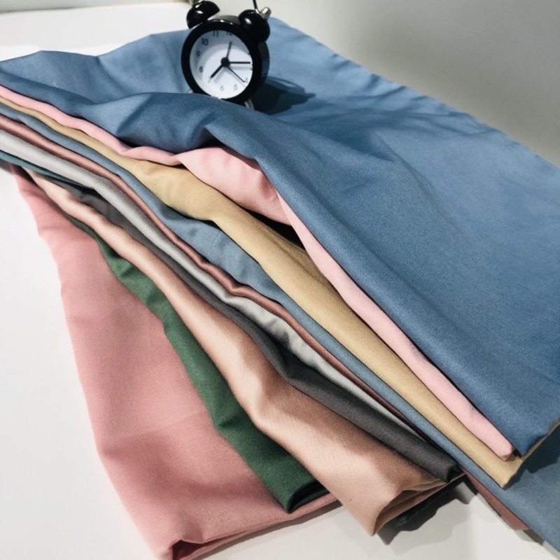 Vỏ Gối Nằm Cotton Satin Lụa 60s Trơn Màu Basic Có Khoá Kéo Size 35x50