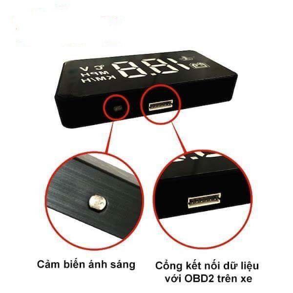 Thiết bị hiển thị tốc độ kính lái Hud A100P - bản nâng cấp có đế - phiên bản 2022
