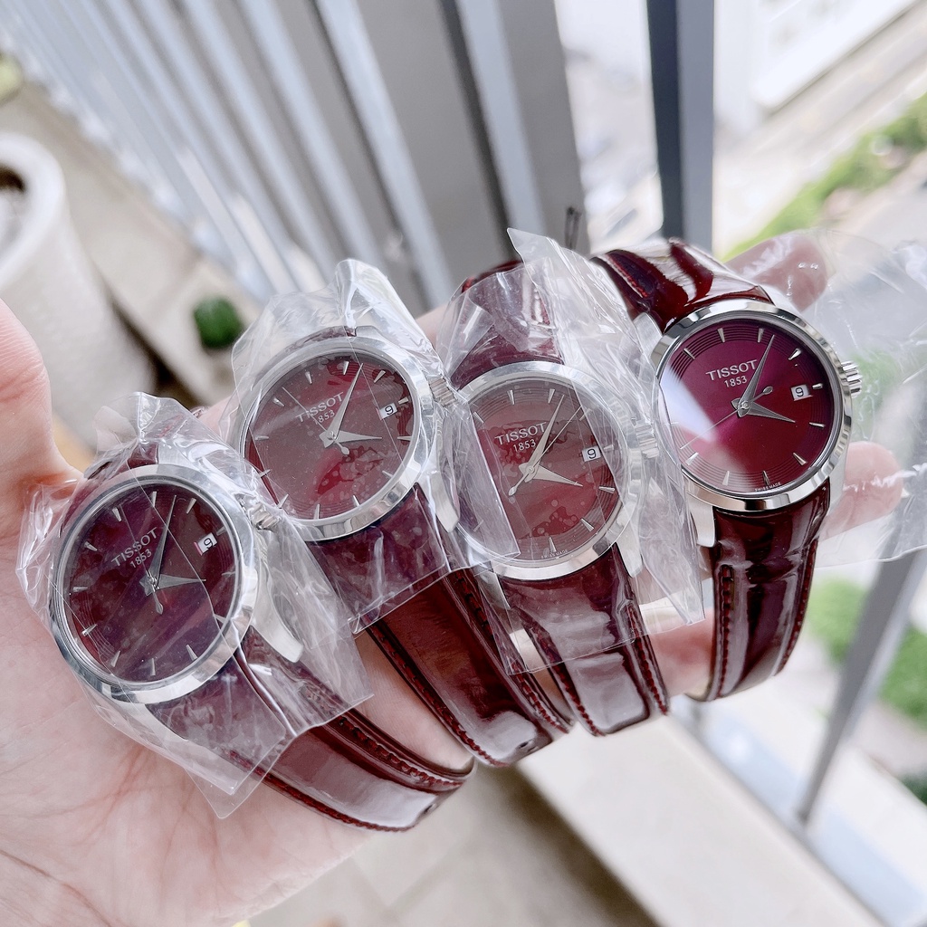 Đồng hồ nữ chính hãng Tissot T035.210.16.371.01 - máy quartz pin Thụy Sĩ - Kính Sapphire - Dây da