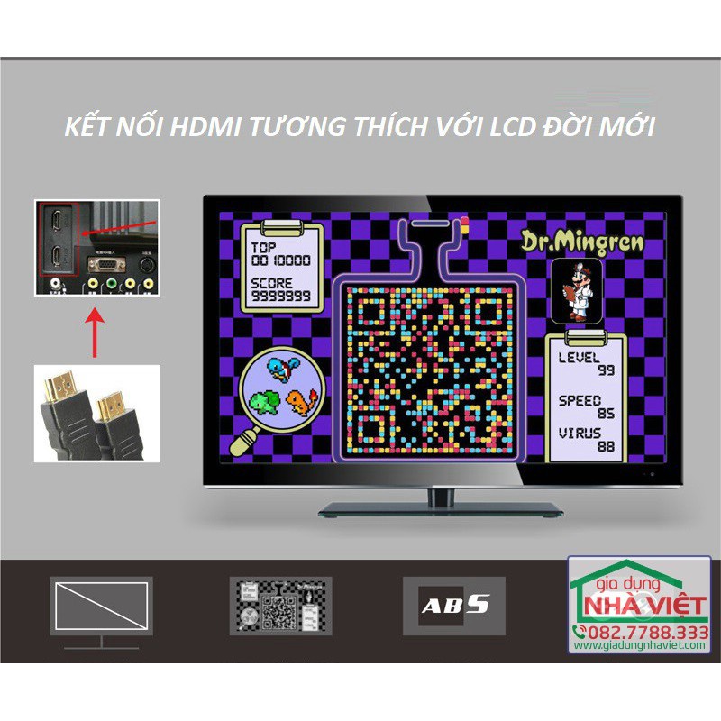 [Giảm giá thần tốc]  Máy chơi điện tử 4 nút HDMI SNES Super NES 621 trò chơi