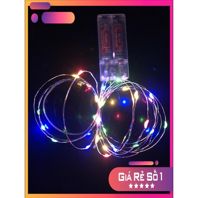 Dây led đom đóm nhiều mầu 1,5v tặng kèm bóng galasi