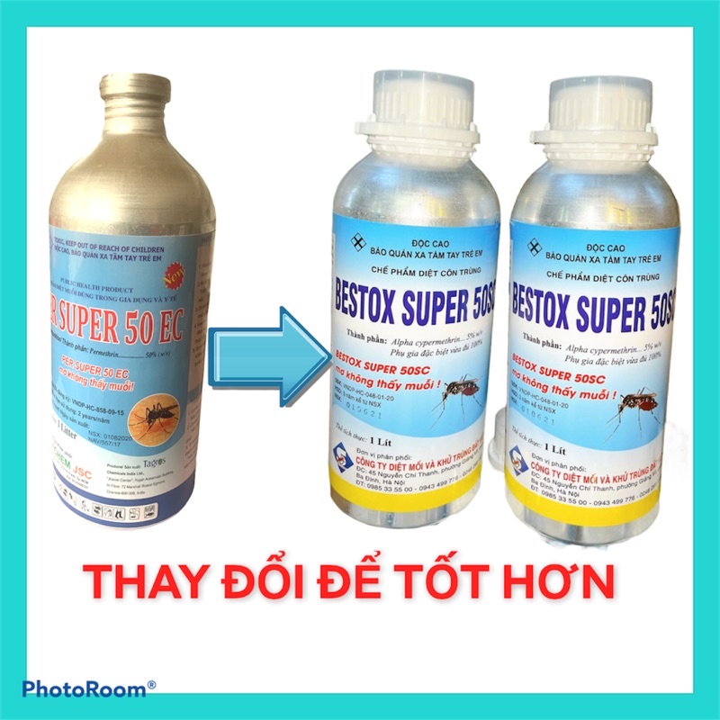 Thuốc diệt muỗi, xịt muỗi, ruồi, kiến, rán và côn trùng Persupre 50 EC chai 1 lít