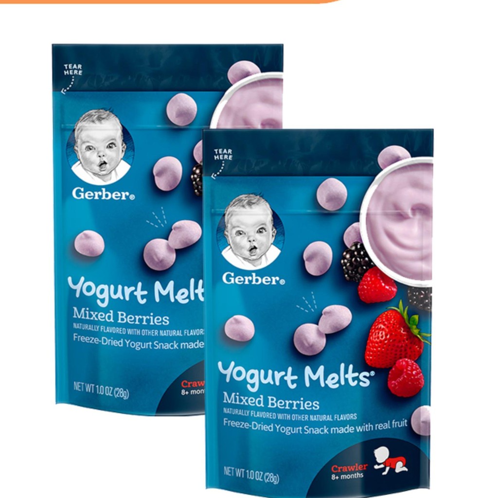 SỮA CHUA KHÔ GERBER NGẬM TAN CHO BÉ TỪ 6 THÁNG