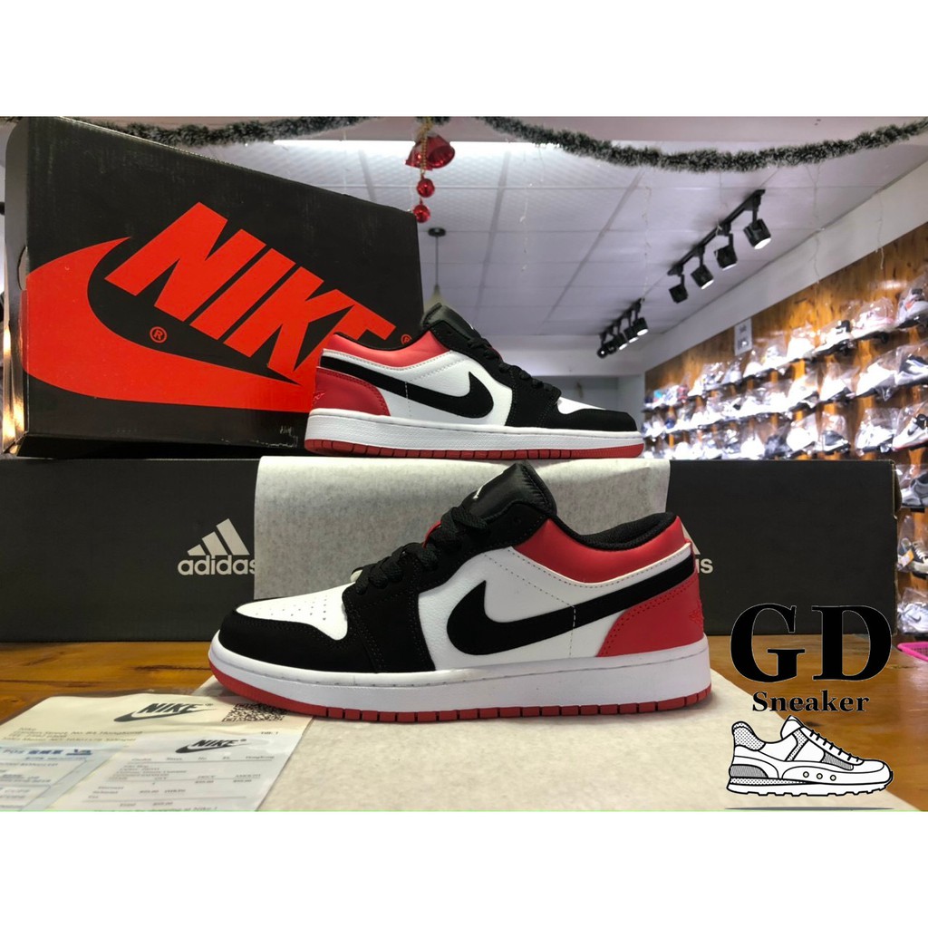 Giày JORDAN 1 low đỏ trắng Bản SlÊU CẤP  - GD sneaker