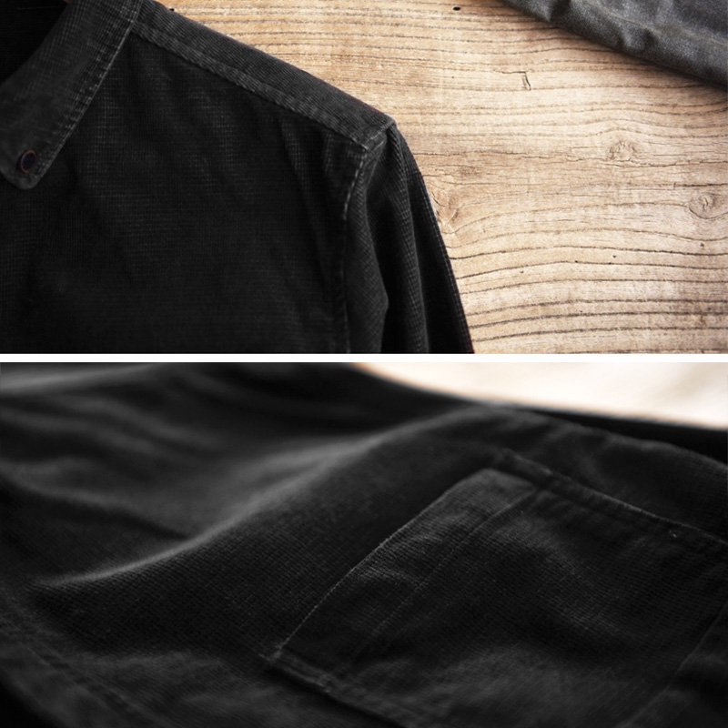 Áo Sơ Mi Tay Dài Có Túi Cổ Điển, Áo Khoác Vintage Phong Cách Retro Chất Liệu Nhung Tăm Nam Tính, Mạnh Mẽ, Cuốn Hút | BigBuy360 - bigbuy360.vn