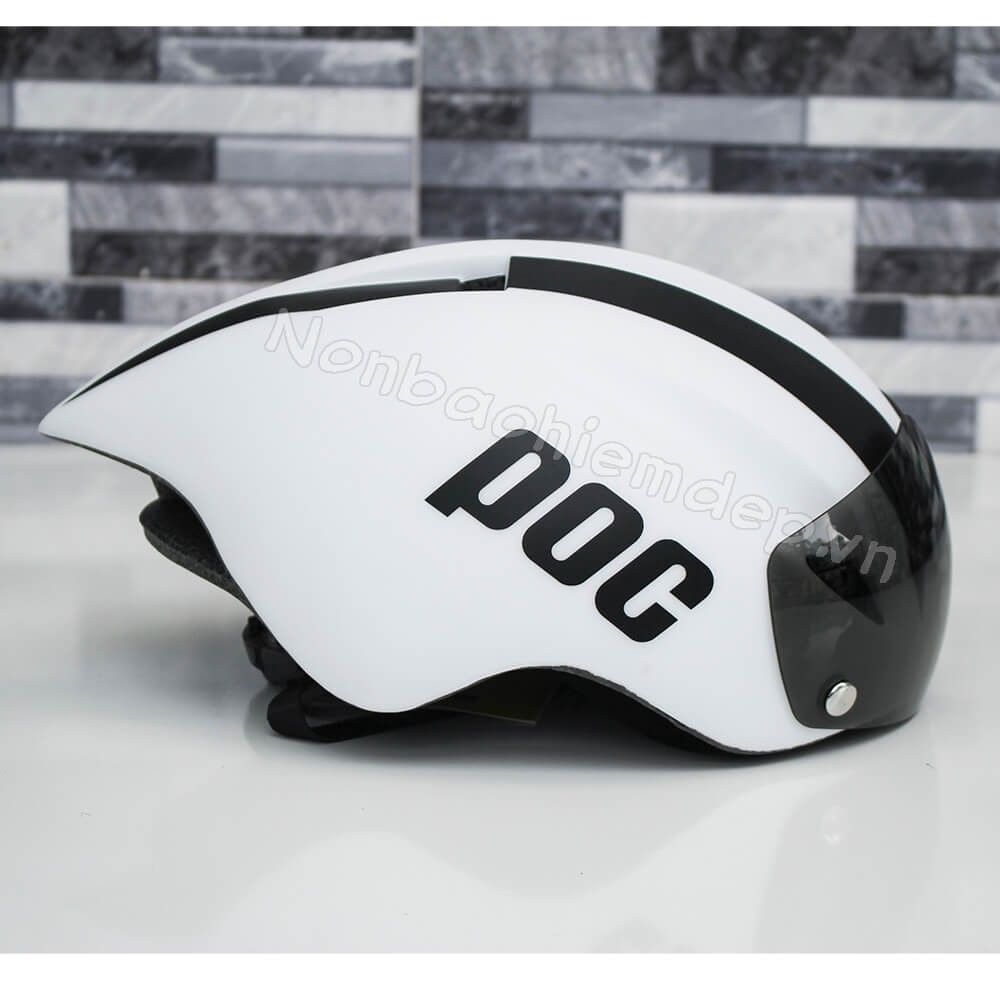 Nón bảo hiểm POC P01 - Nón xe đạp thể thao có kính - Tặng kèm Túi + Hộp