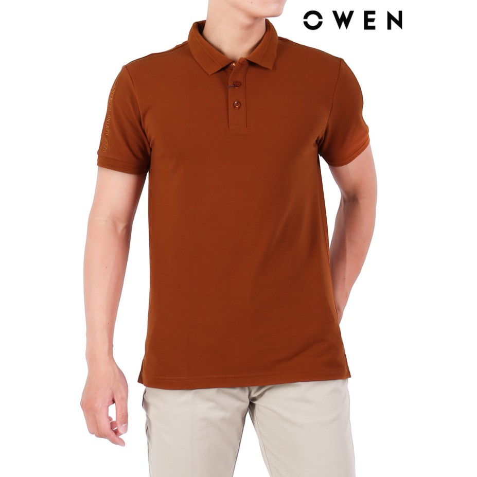 Áo polo ngắn tay OWEN Bodyfit Nâu - APV21857