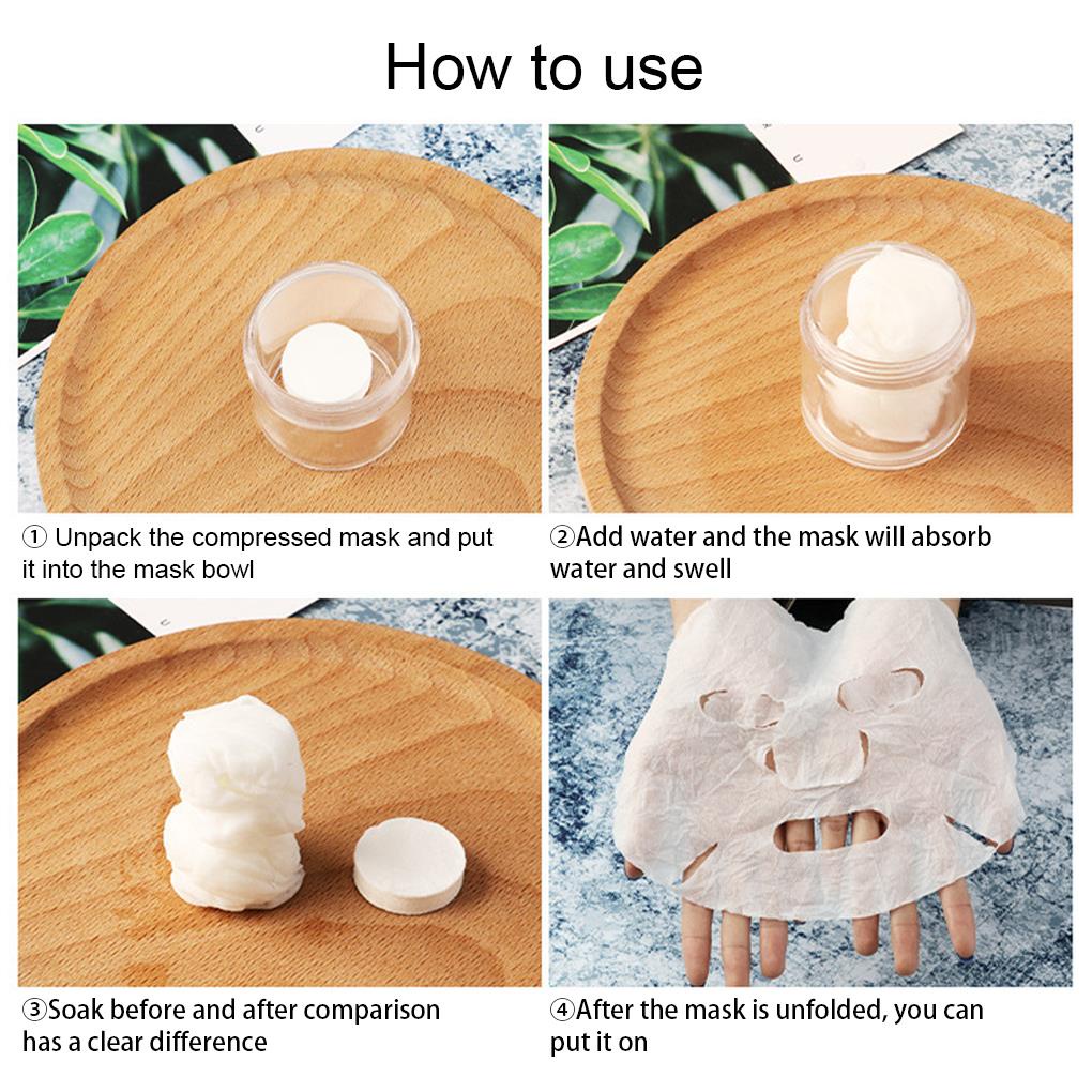 Set 100 Giấy Nén Siêu Mỏng Dưỡng Ẩm Thoáng Khí Không Độc Hại Cho Da Mặt