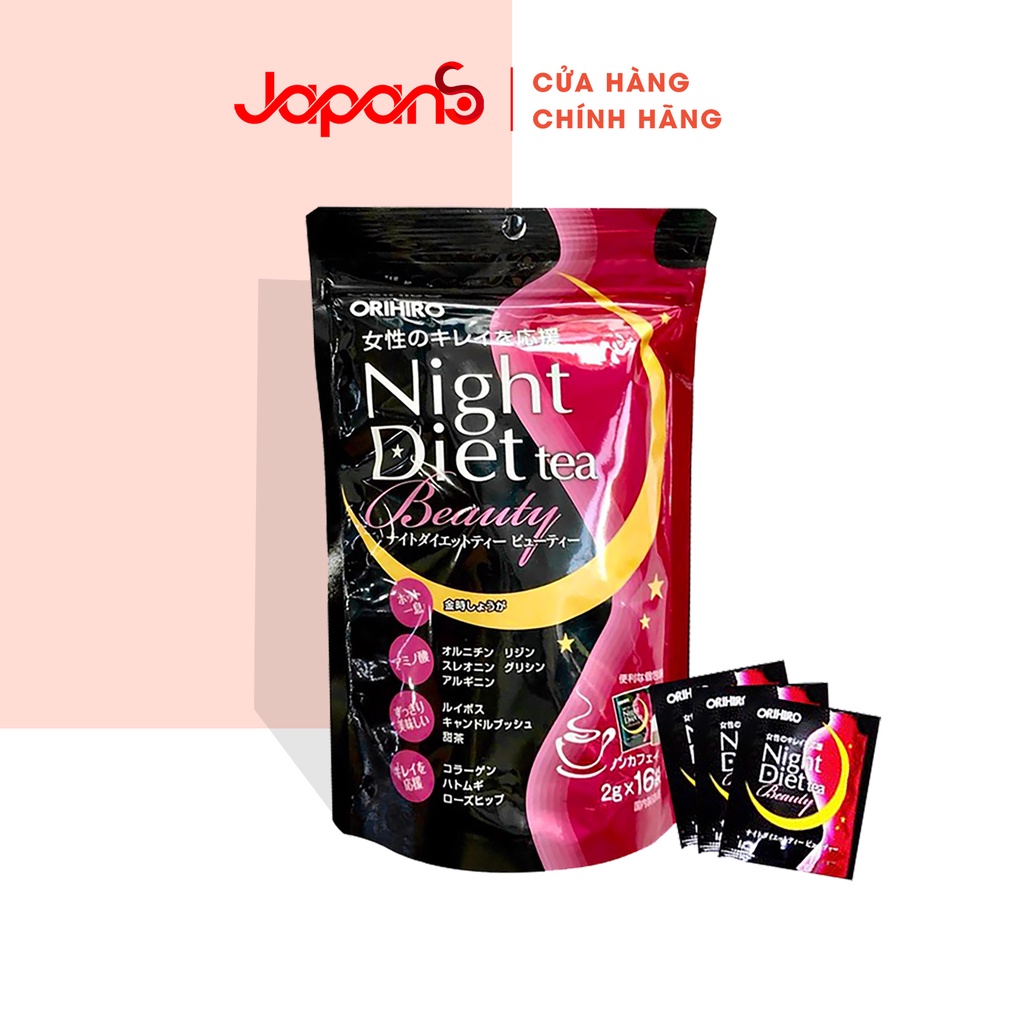 Trà giảm cân Beauty Collagen Orihiro Nhật Bản 16 gói