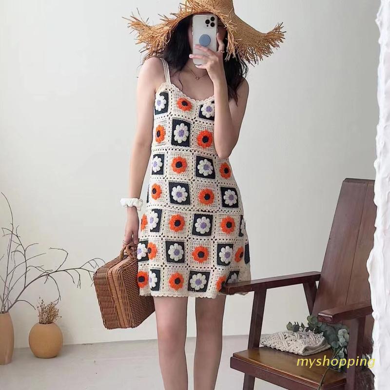 Đầm Midi Dệt Kim Dáng Chữ A Không Tay Thêu Họa Tiết Hoa Thời Trang Mùa Hè Cho Nữ