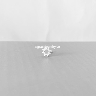 Khuyên tai bạc Grace - Mặt trời nụ - Sun Stud (chiếc)
