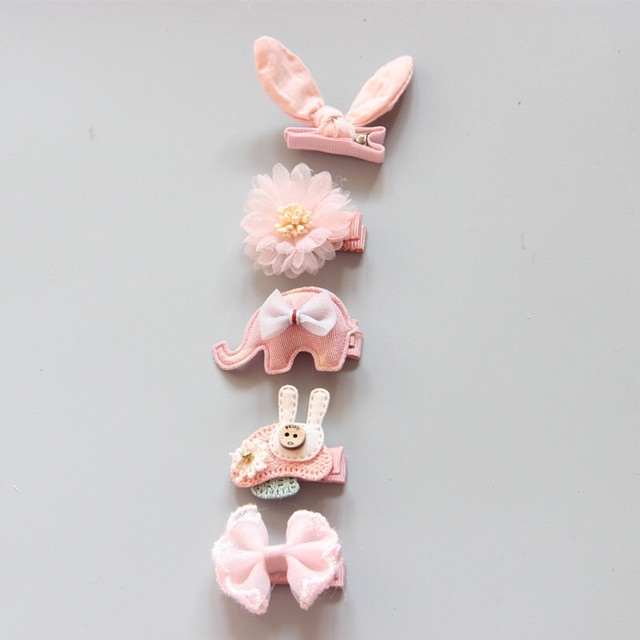 Set 5 kẹp tóc bé gái (nhiều mẫu)