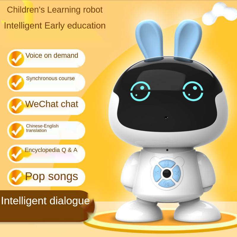 Máy giáo dục sớm đồ chơi trẻ em Wifi Early Education Machine Children's Intelligent Robot Dialogue Voice Learning Puzzle Toys to Accompany Boys and Girls