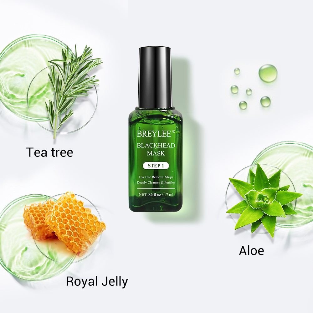 Bộ tinh chất loại bỏ mụn đầu đen + 100 miếng giấy lột mụn đầu đen tiện dụng Breylee
