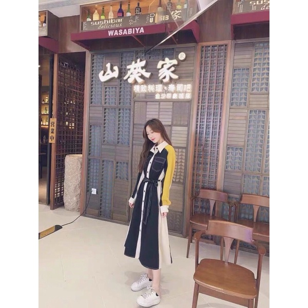Váy sơ mi giả jeans