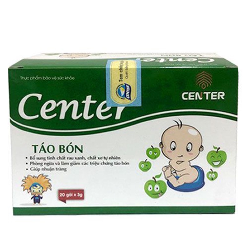 Cốm Center chất xơ tăng cường tiêu hoá,hết ngay táo bón hộp 20 gói