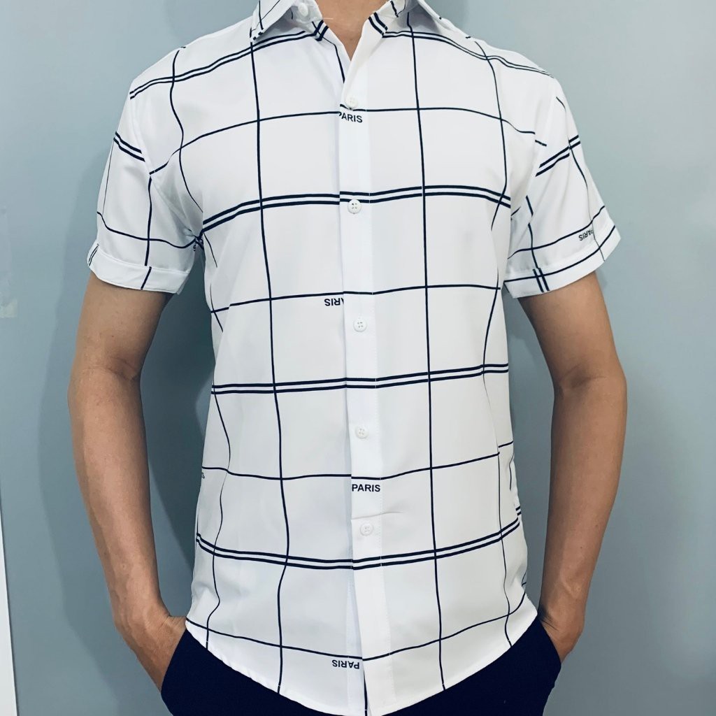Áo Sơ Mi Nam Ngắn Tay Ô Kẻ Thời Trang Poniva | BigBuy360 - bigbuy360.vn