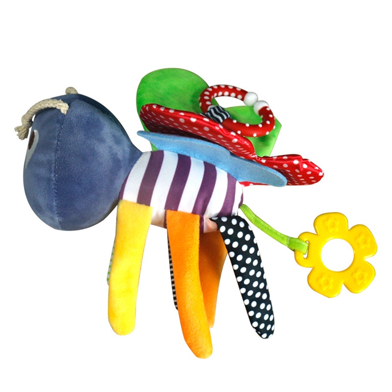 Đồ chơi thú bông gặm nướu treo nôi Kích thích thị giác cho bé